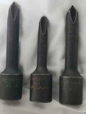 VINTAGE LOT OF 3 PROTO PHILLIPS SOCKETS 542-2S #3, 524-SR #4